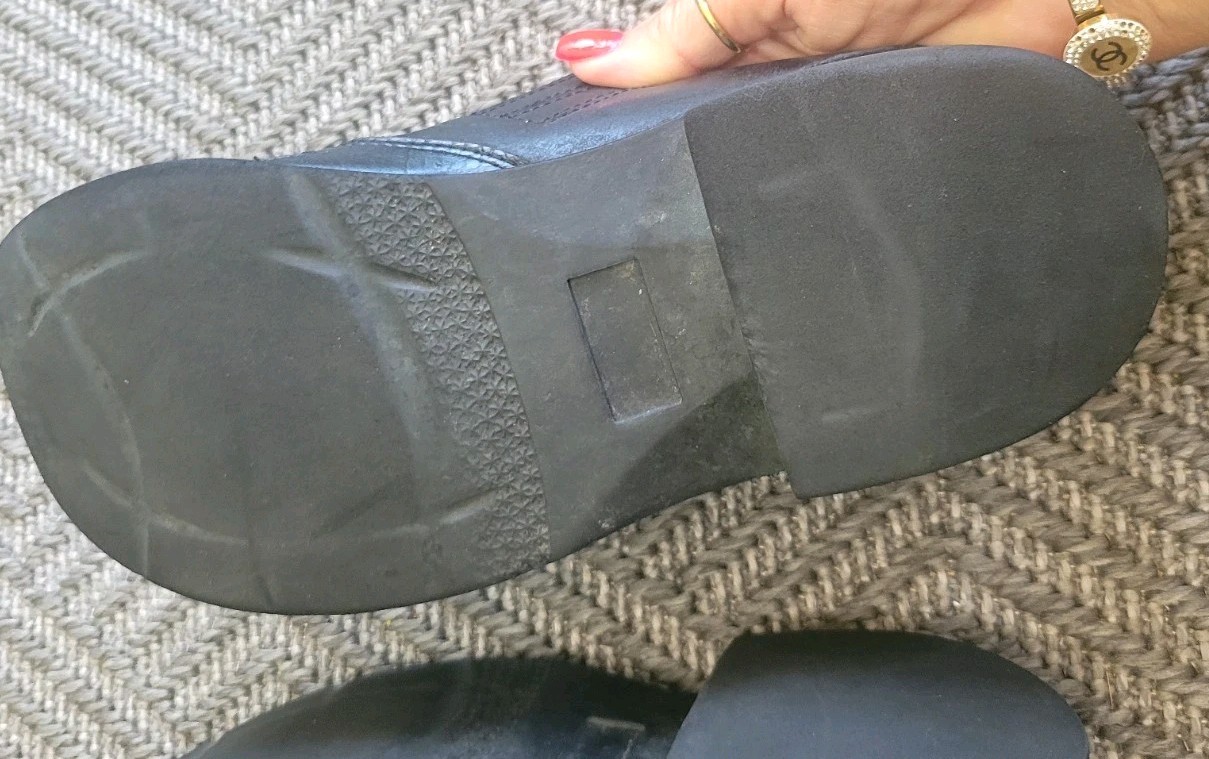 Roper $94 Western Black Leather Detailed Slip on Mule’s Sz 7