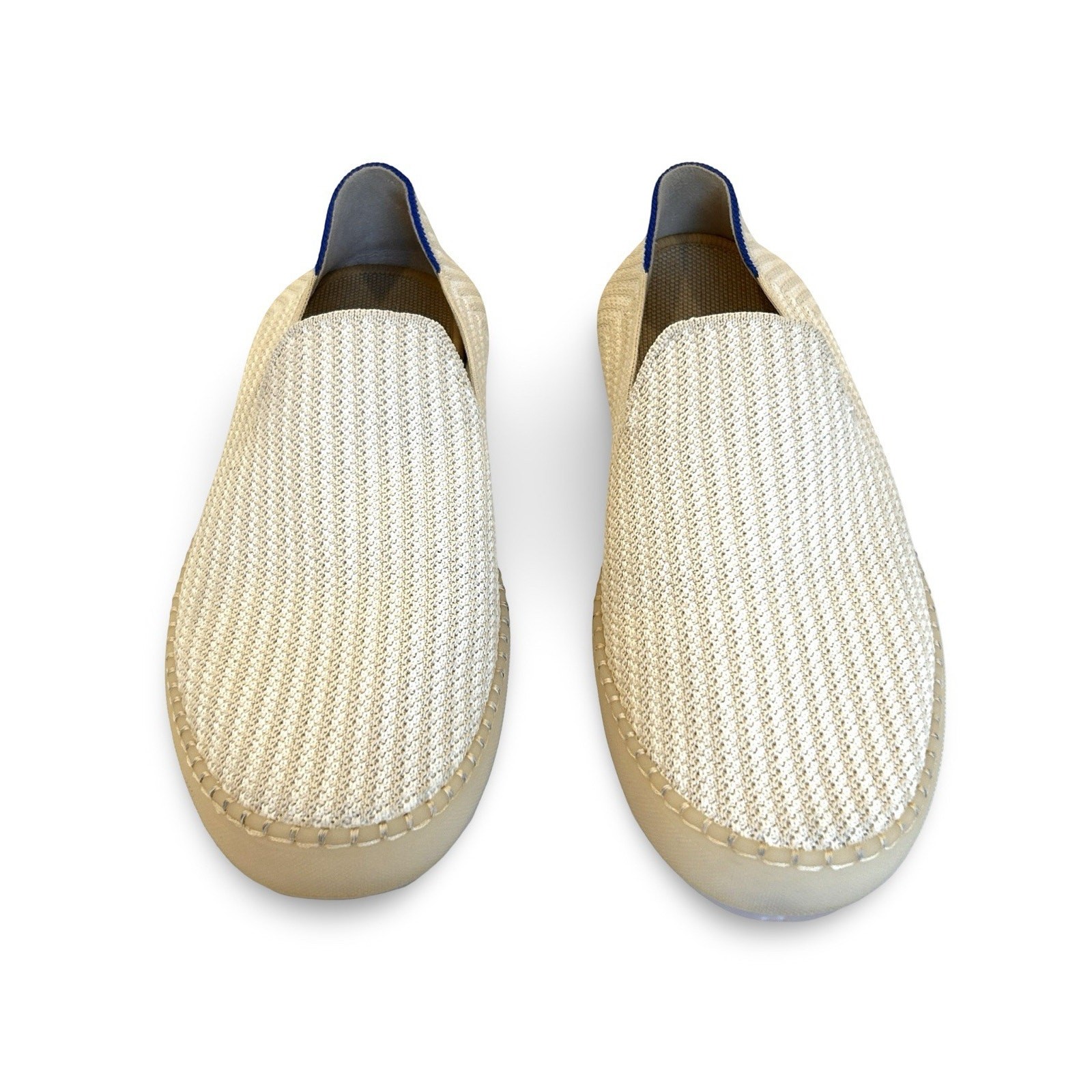 Rothys The Original Hemp Slip On Sneaker Womens Size 11 Ivory Coconut Stripe