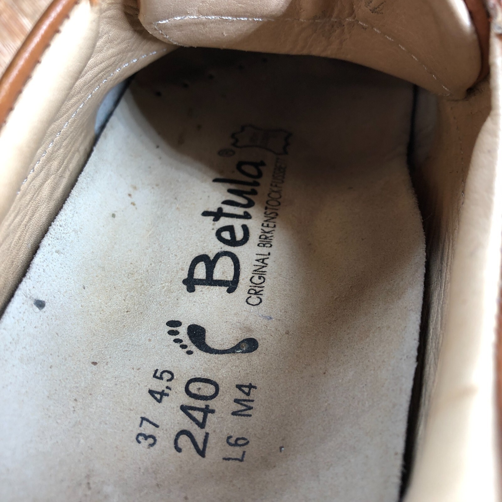Birkenstock betula womens size 6 shoes Brown Leather Slip On Casual sneakers