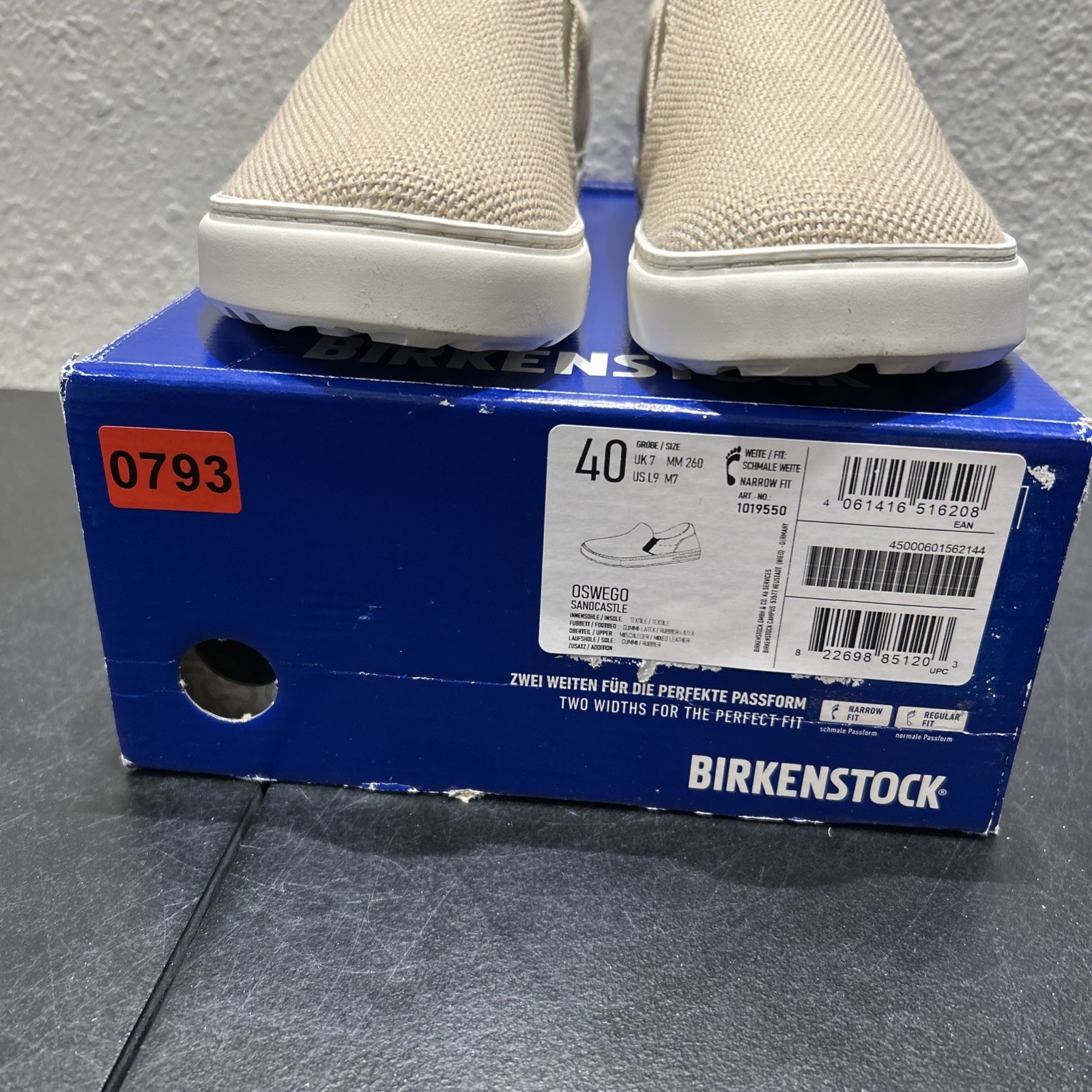 BIRKENSTOCK Oswego Casual Slip-On Shoe Unisex Size US M7/W9 Narrow Fit