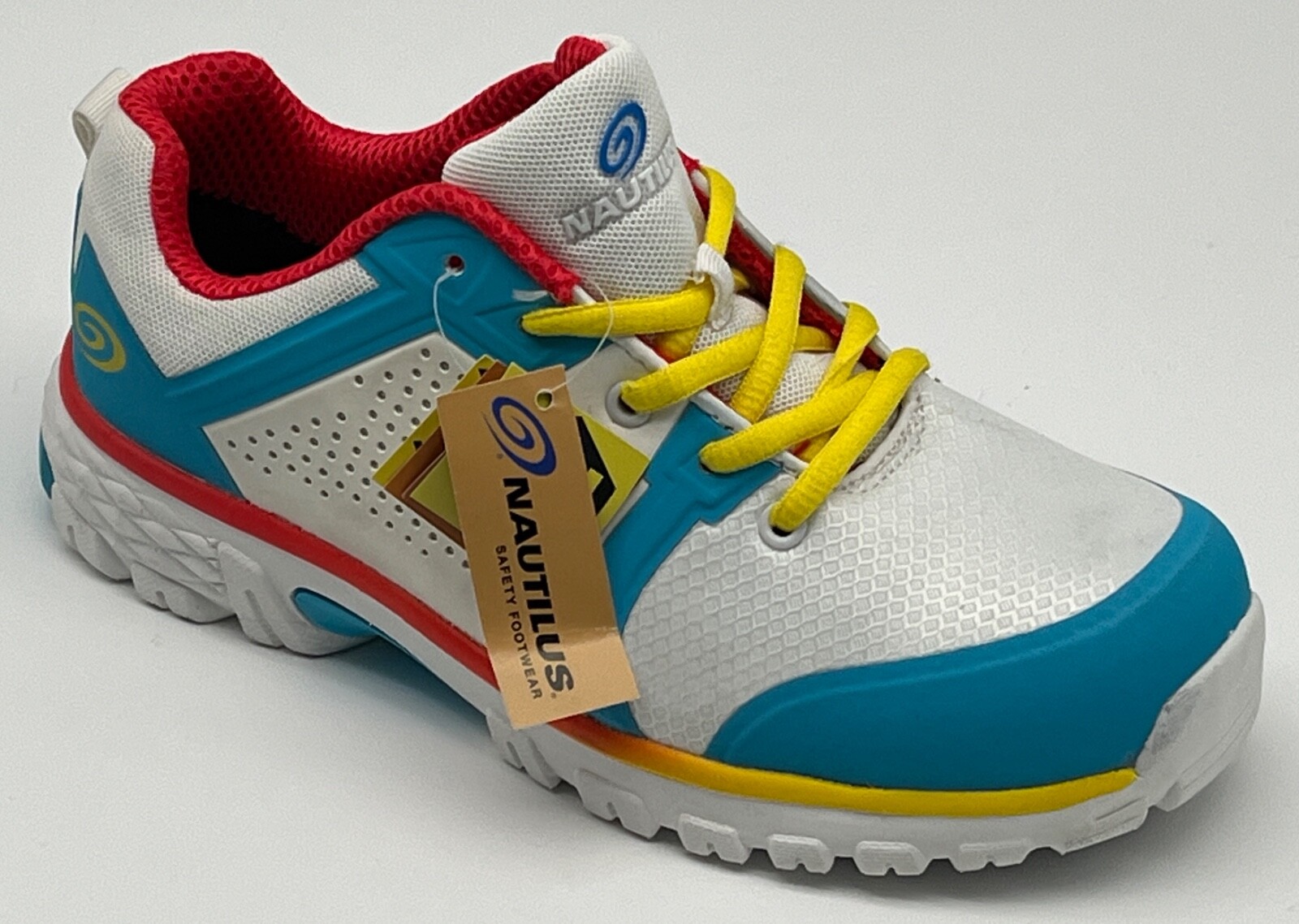 NEW Women’s NAUTILUS Zephyr N1065 Blue White Composite Toe Safety Shoe Size 8 W