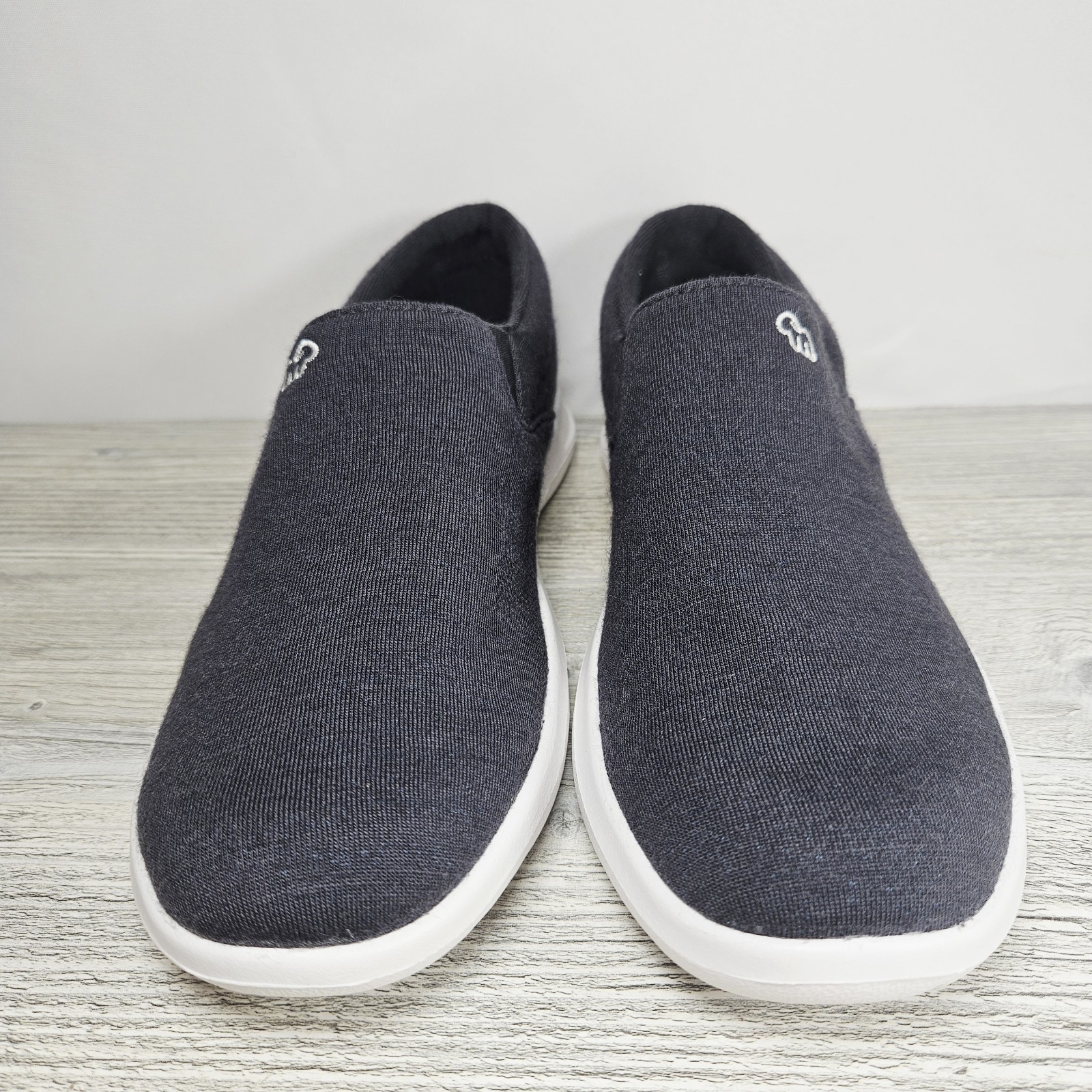 Merinos Slip On Shoes Merino Wool Navy Blue White Womens US 8 Casual Comfort EUC