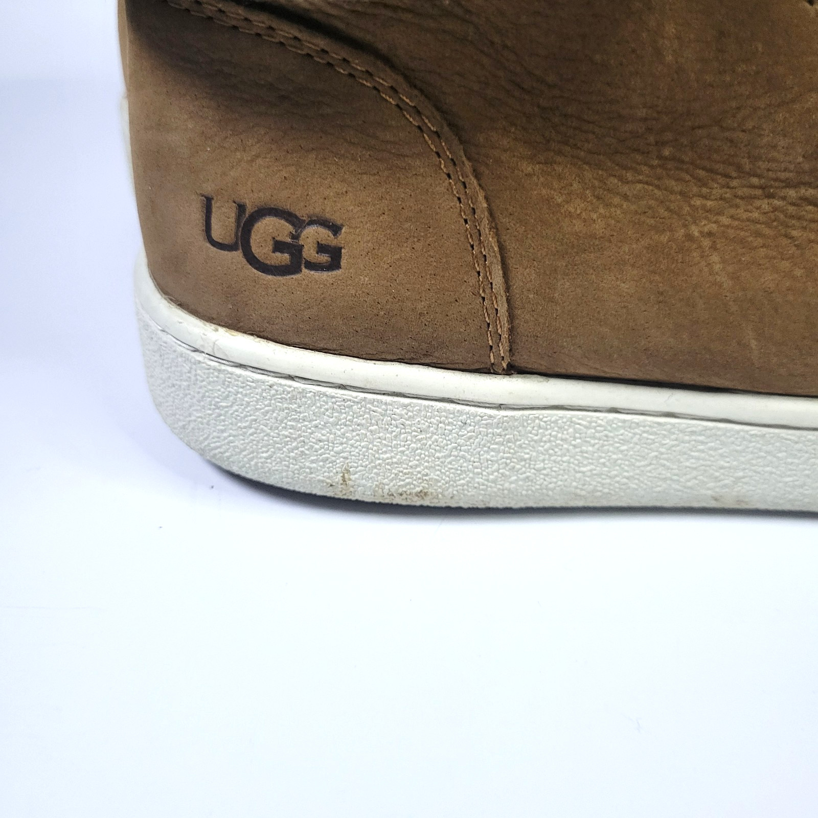 UGG Women’s Olive Chestnut Leather High Top Lace/Zip Up Shoes Size US 8.5 Preown