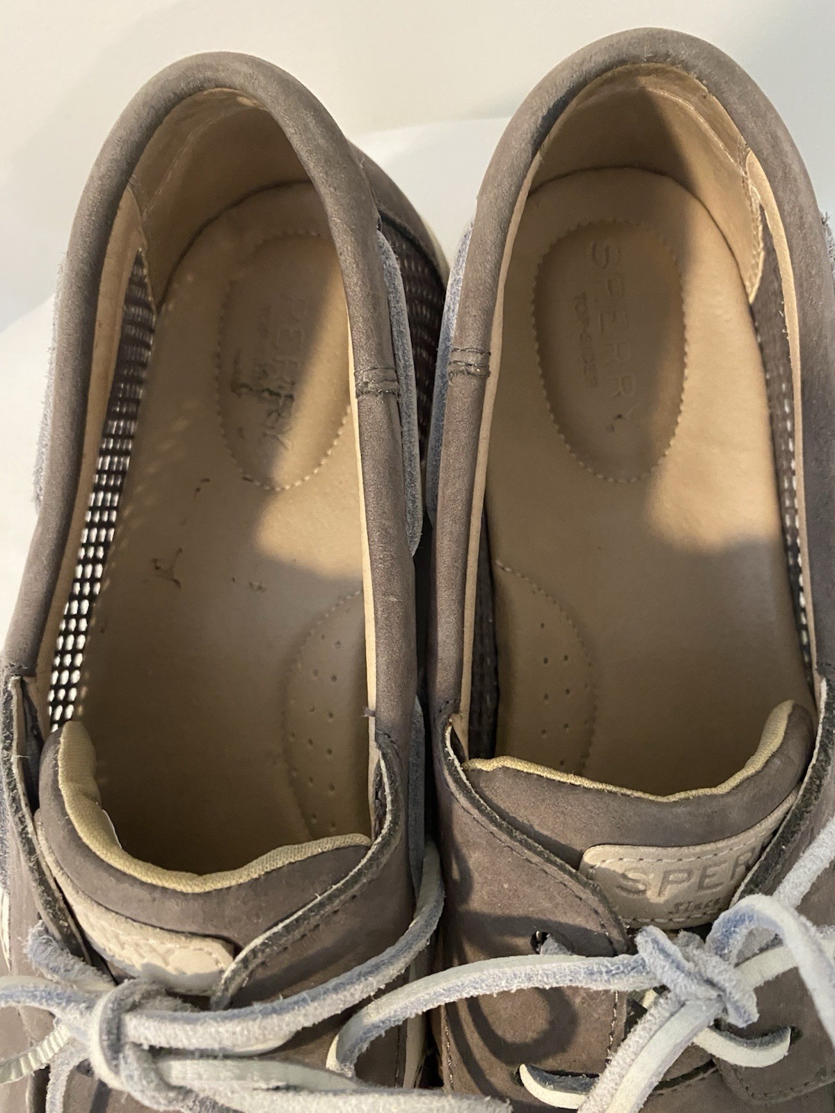 Sperry Womens Koifish Mesh in Gray Size 11 Boat Dock Lace Up Sts83159 Suede