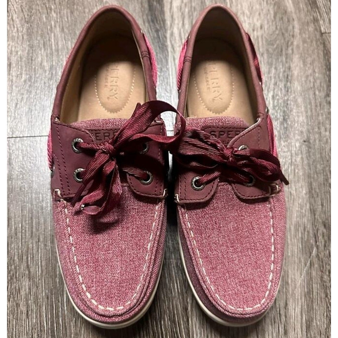 Sperry Top-Sider Koifish Women’s Boat Shoes Burg Glitter Lace-Up Loafers US 5.5