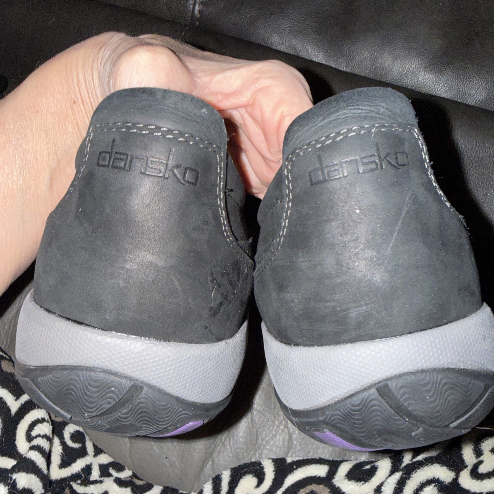 Dansko Patti Slip On Clogs 11 Black Leather