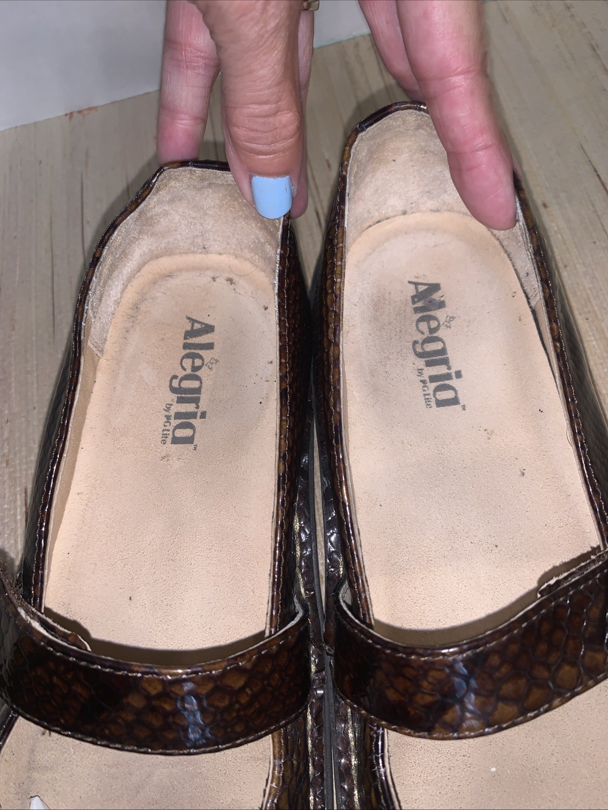 Algeria Women’s Size 9 US EU 40 Brown Snake Print Mary Jane Casual Shoes Comfort