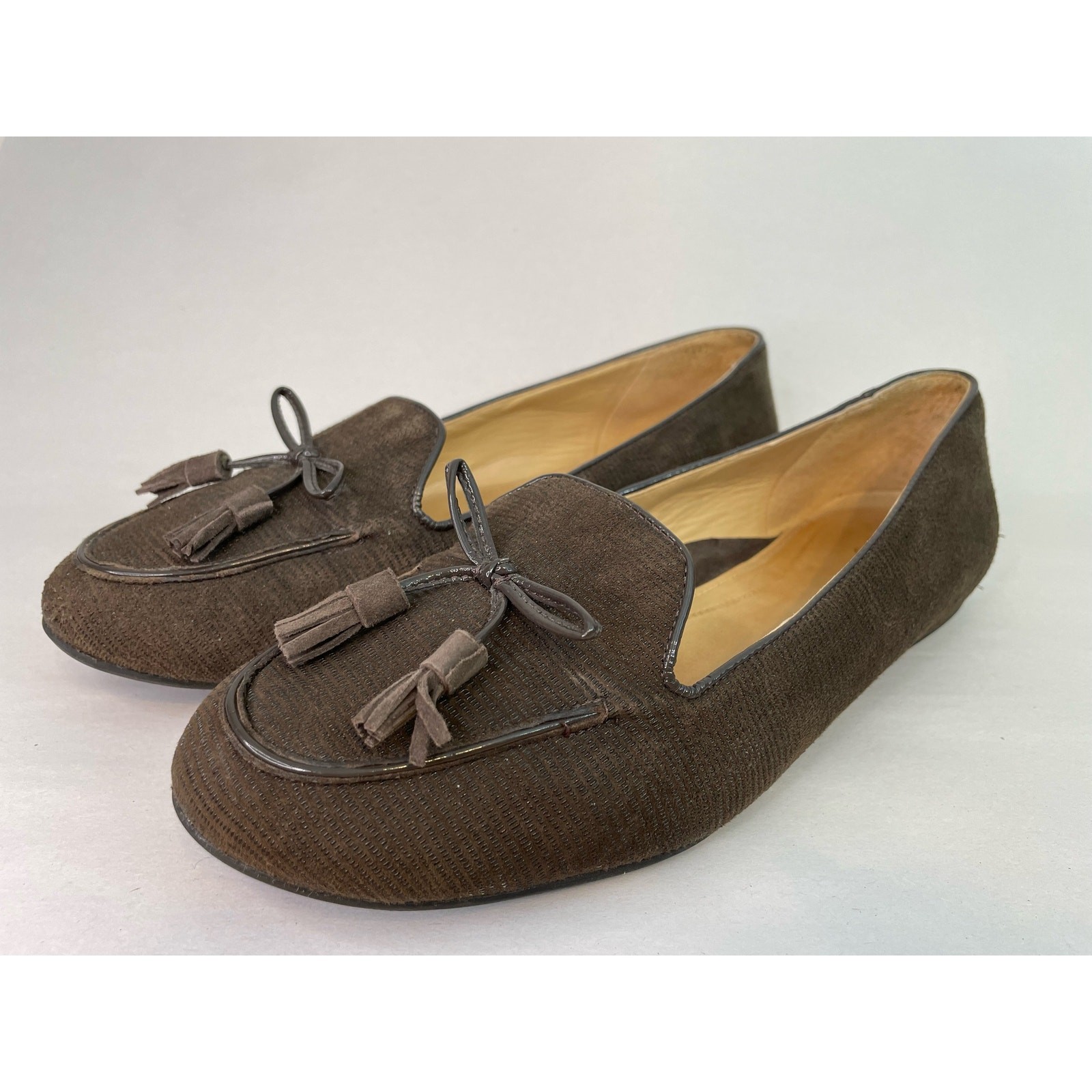 Nurture Loafers Size 10M Brown Leather Bow Tie Slip On Comfort Officecore NWOT
