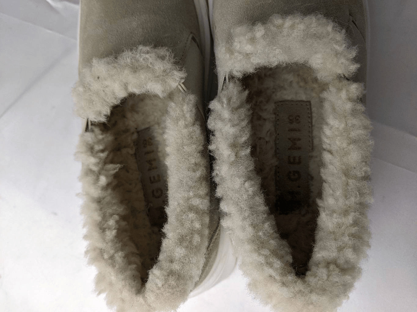 M.Gemi Italy Women’s The Cerchio Shearling Shoe Size 38 EU 7.5 US Slip On Lined