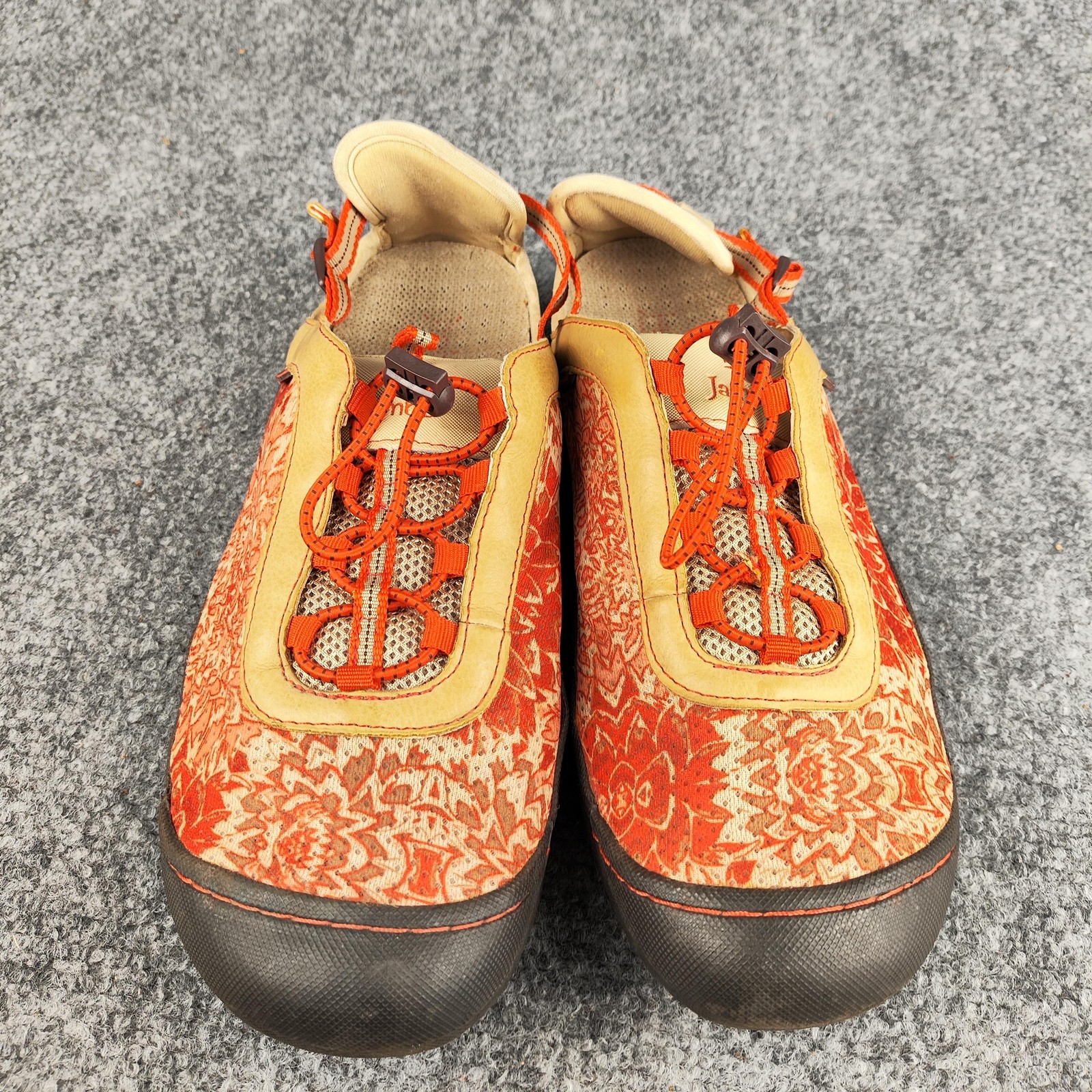 Jambu Shoes Womens Size 10 Orange Floral Walking Sneakers All Terra Design