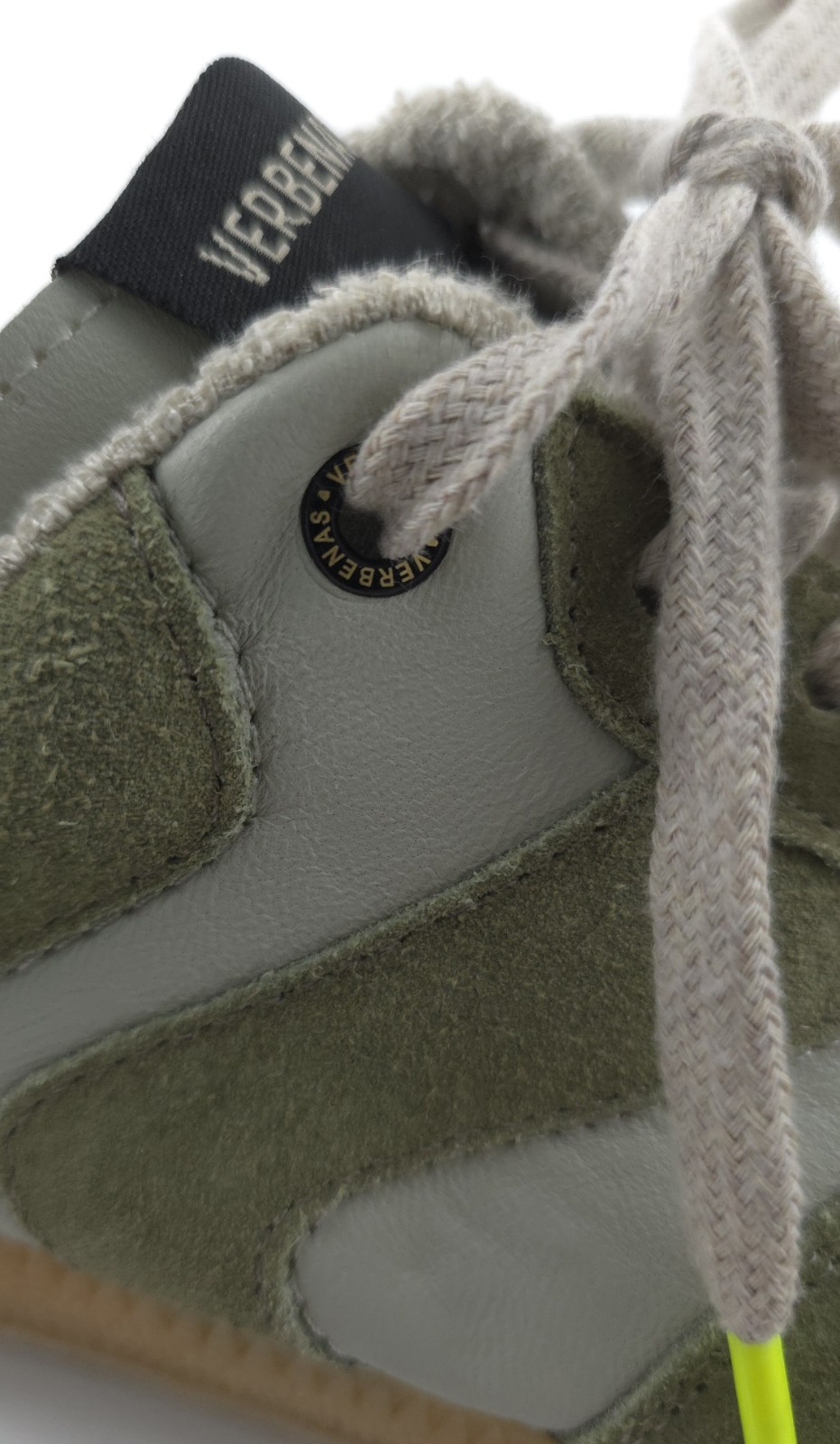 Verbenas Sora Cracking Sneaker Sage Green Rubber Sole Terry Cloth Lined Size 10