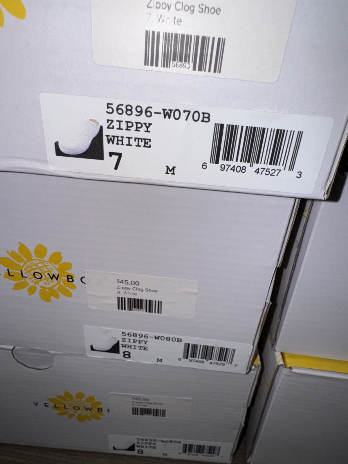 Zippy White Clogg shoes by Yellow box – size 8