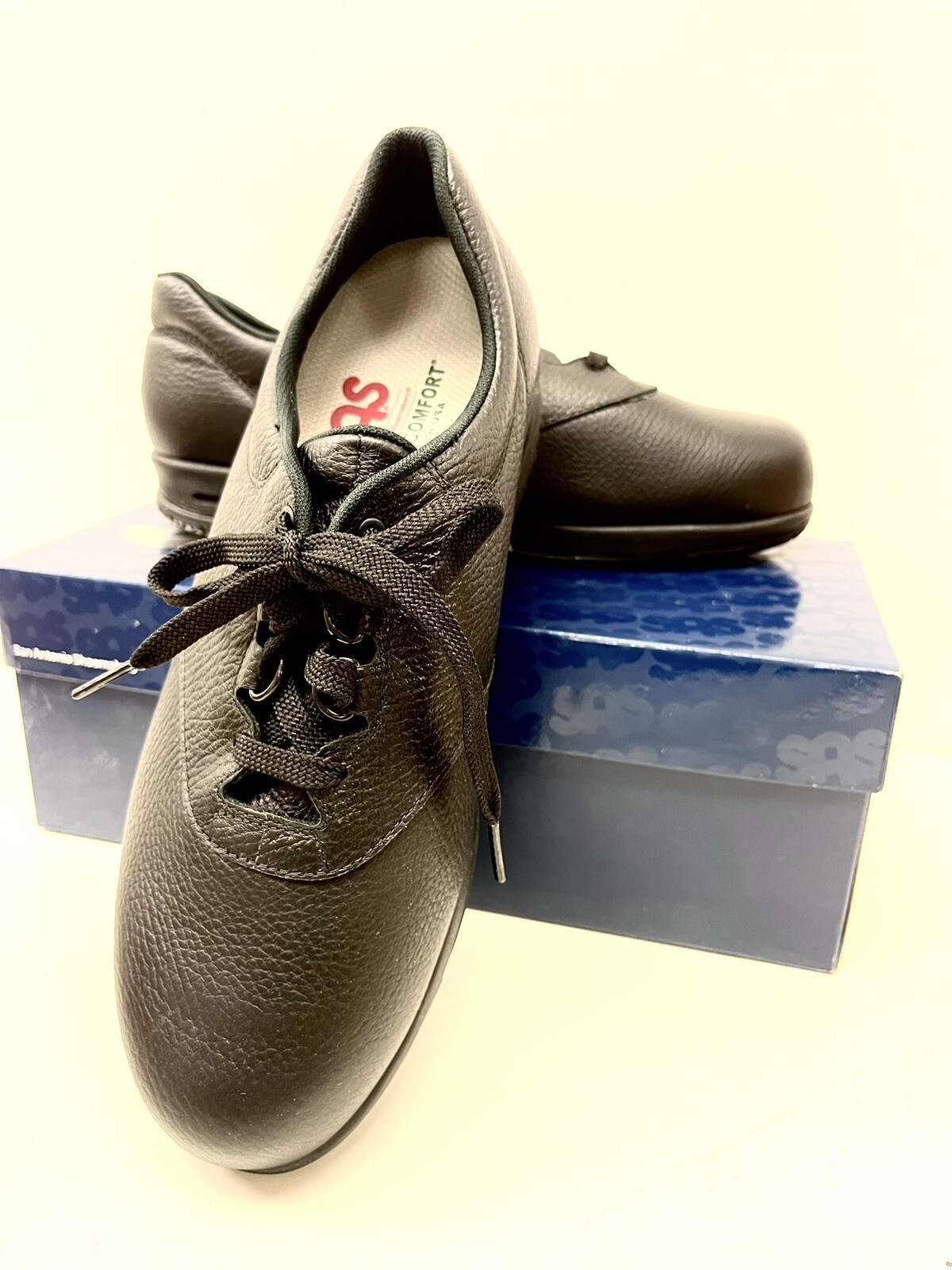 SAS LIBERTY Women’s Black 2070-013 Leather Comfort Work Shoe Sz 9.5WW