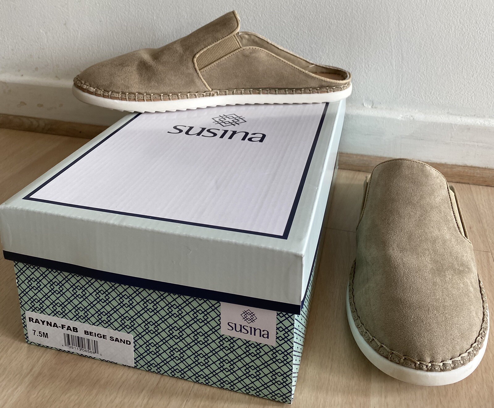 NEW Susina Beige Slip-On Mule Sneakers Backless Slides U.S.Size 7.5M