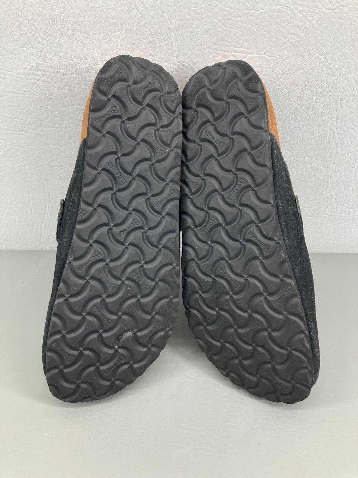 Birkenstock Womens Betula Boston Sandals Size 41 US 10 Narrow Black Suede Mules