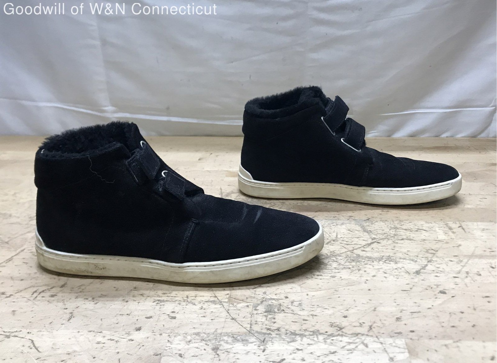 Rag & Bone Kent Desert Shearling Black Suede Sneakers Size 39.5