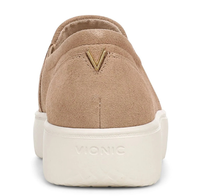 NEW VIONIC Ellen Platform Slip On Sneaker, Desert Sand Suede