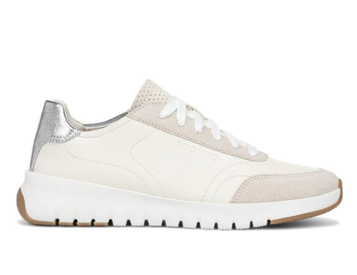 New! Vionic Uptown Sneaker – Ivory Leather