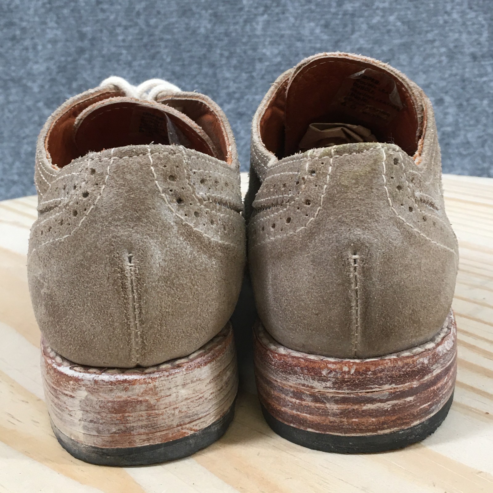 Bed Stu Dress Shoes Womens 6 Oxford Wingtip Lace Up Almond Toe Leather Brown