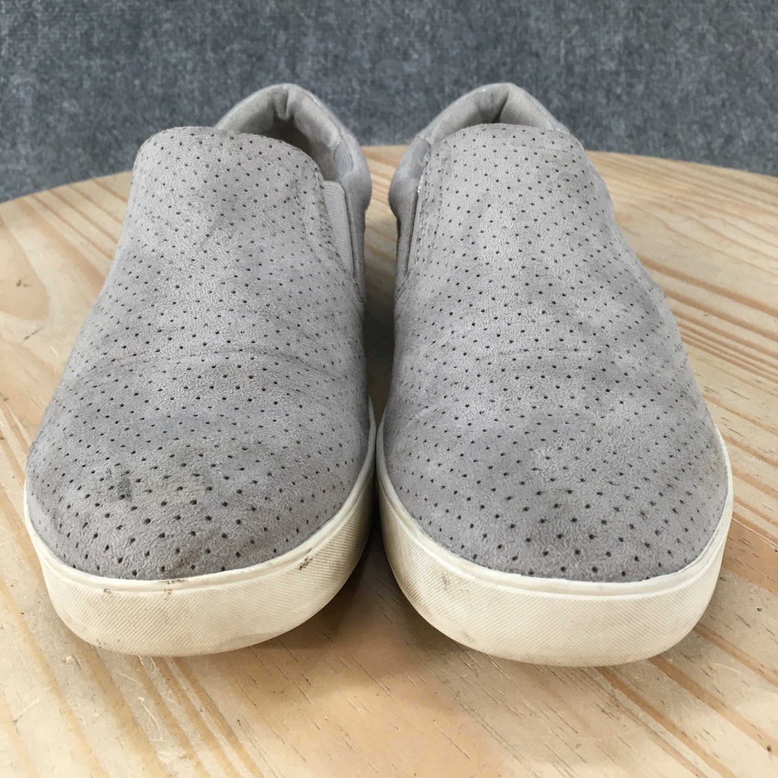 Dr Scholls Shoes Womens 8.5M Madison Casual Low Top Slip On Sneakers Gray Fabric