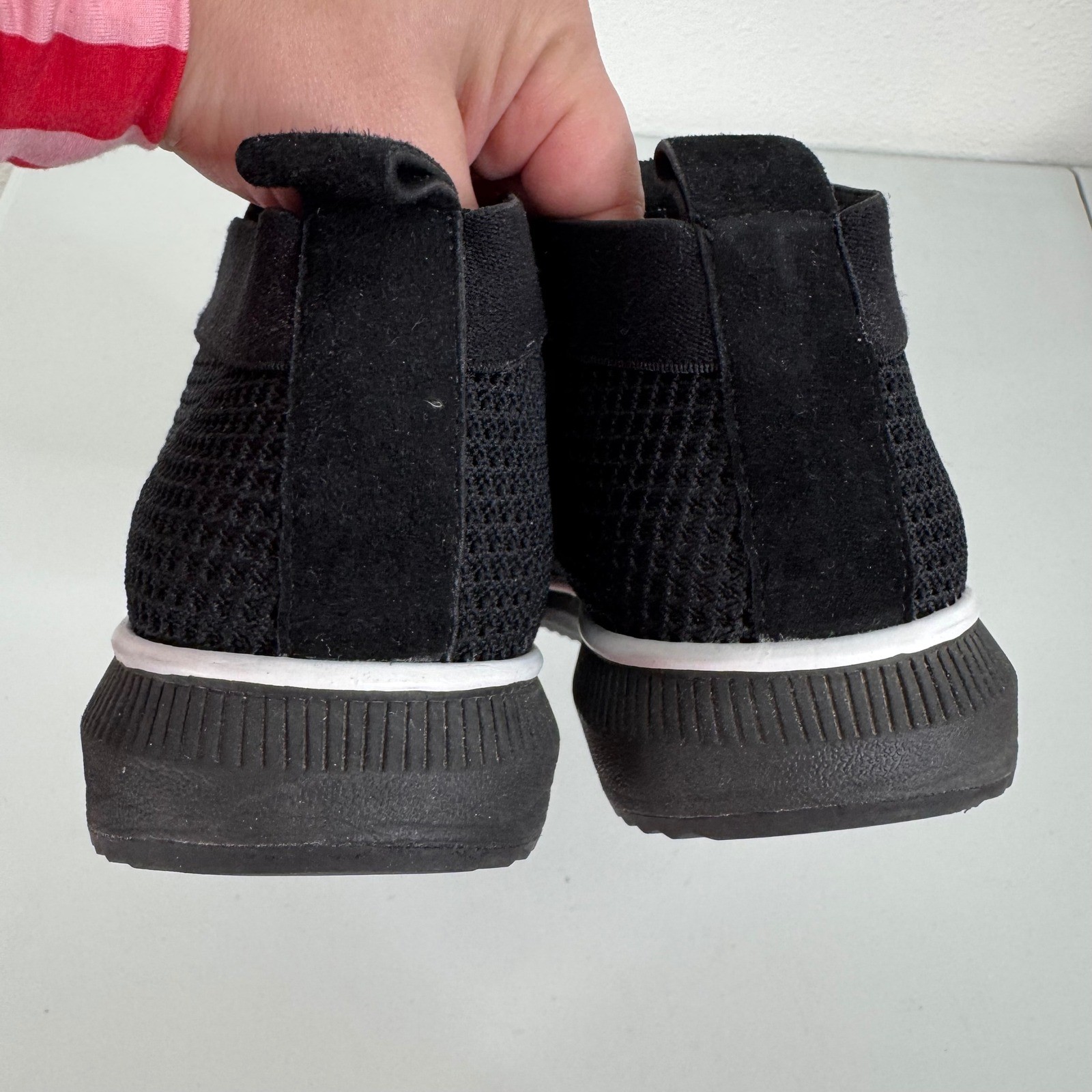 Eileen Fisher Zing Sustainable Stretch Knit Sneakers in Black Size 8