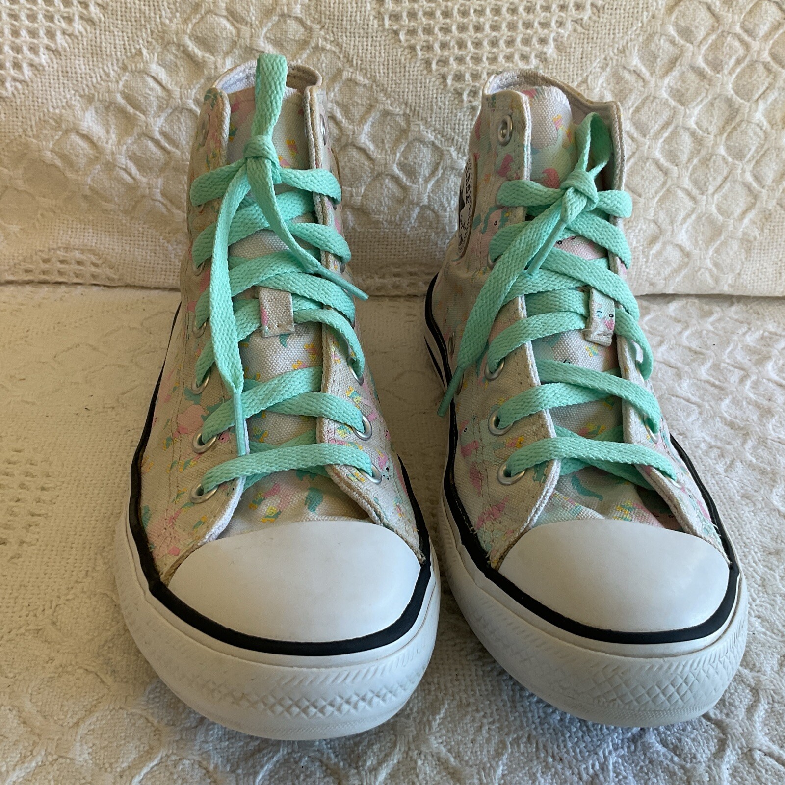 Converse All Star Chuck Taylor Unicorn High Tops Junior Size 3 Aqua Pink