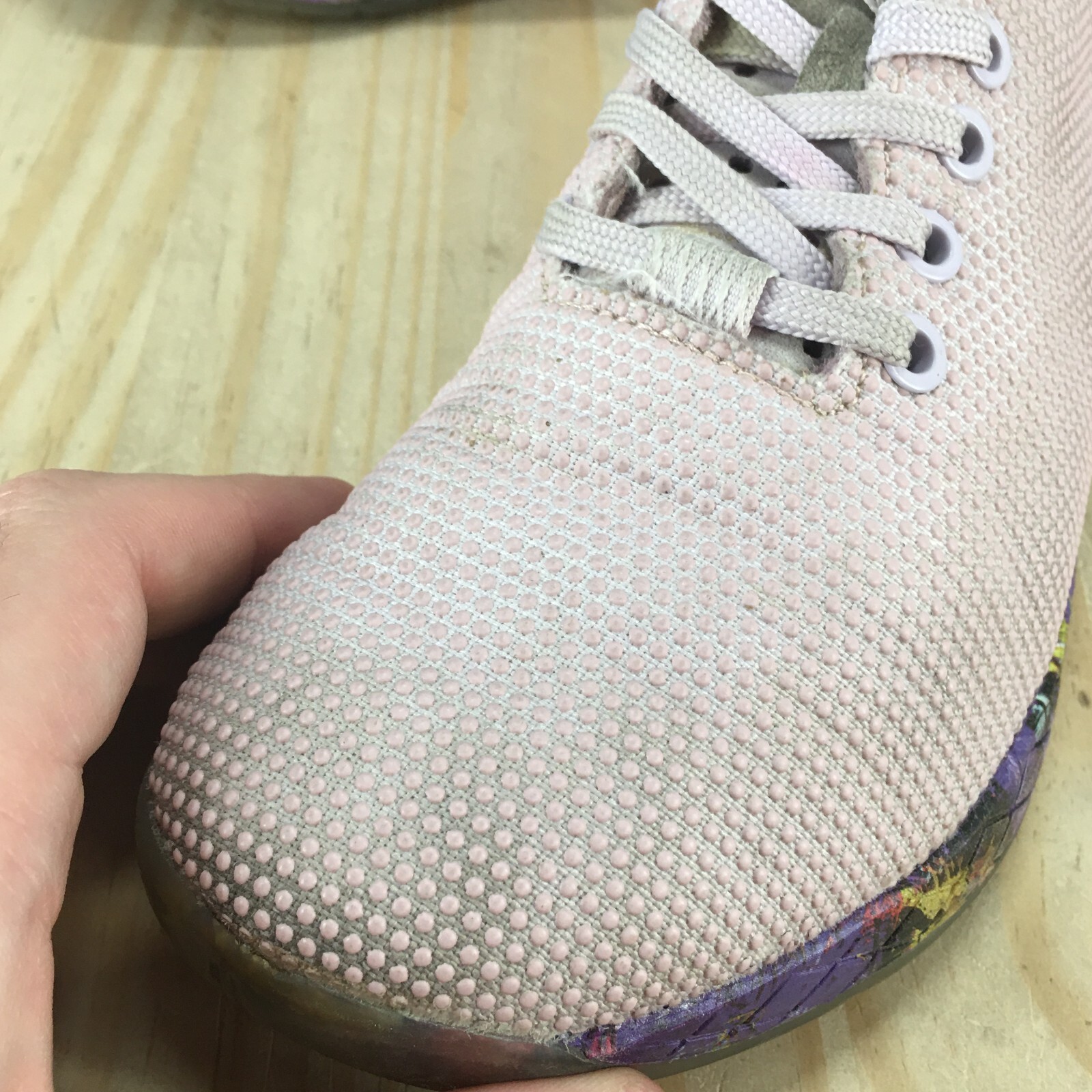 Nobull Shoes Womens 8 Training Sneakers Pink Mesh Lace Up Comfort Casual Sports