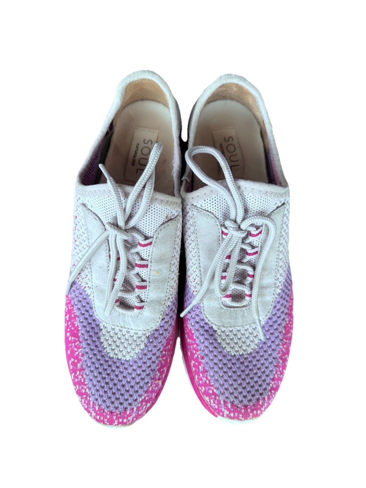 SOUL NATURALIZER Charlie-Knit Slip-on Sneakers Pink Ombré Size 8W Comfort