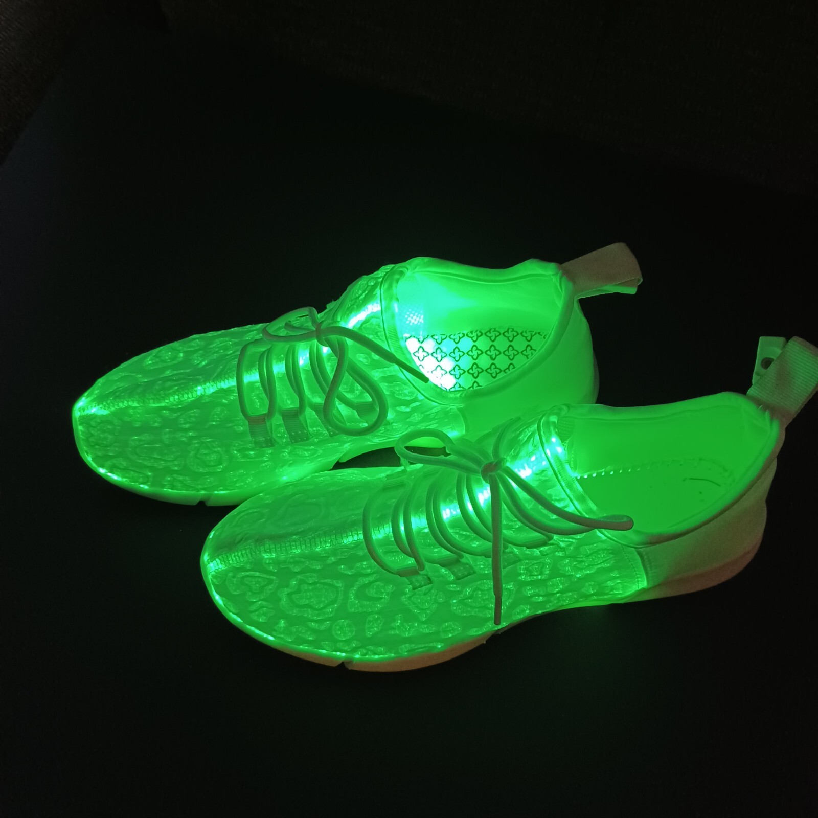 Adult Ladies Fiber Optic LED Light up Sneakers Shoes Party Dancing 9.5-10