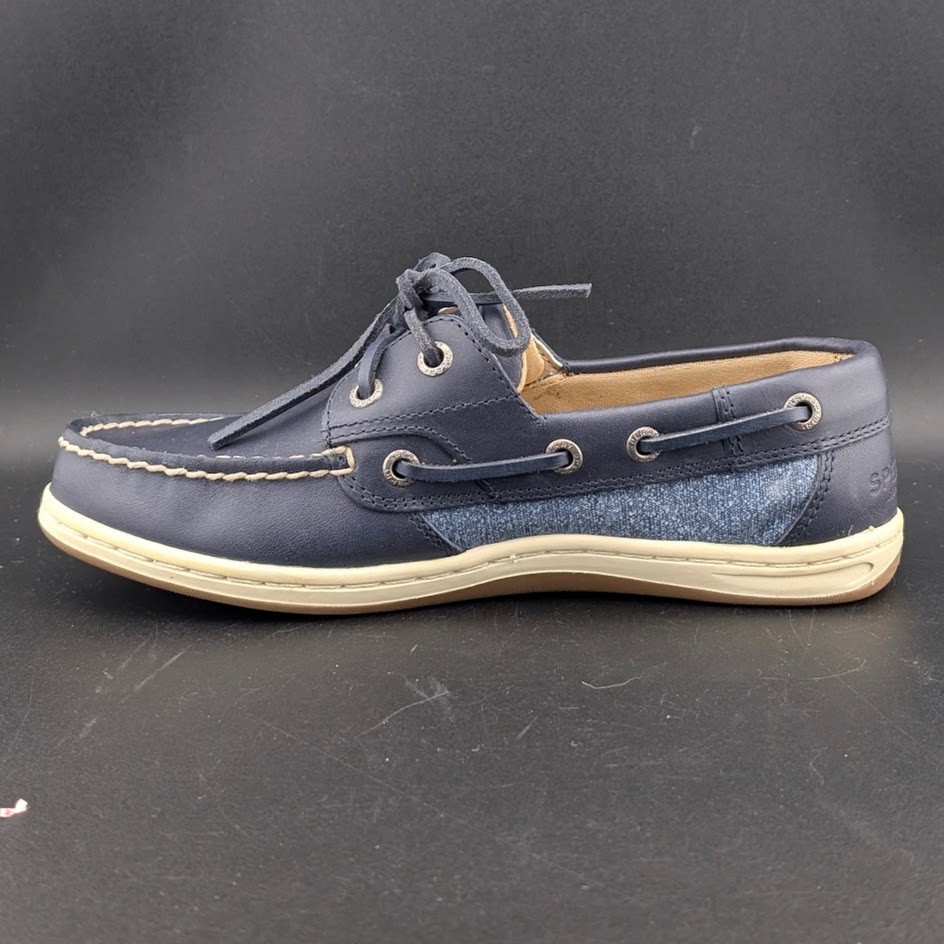 Sperry Women’s Size 5.5 / Kid’s Size 4 Koifish Navy Leather Boat Shoe NIB