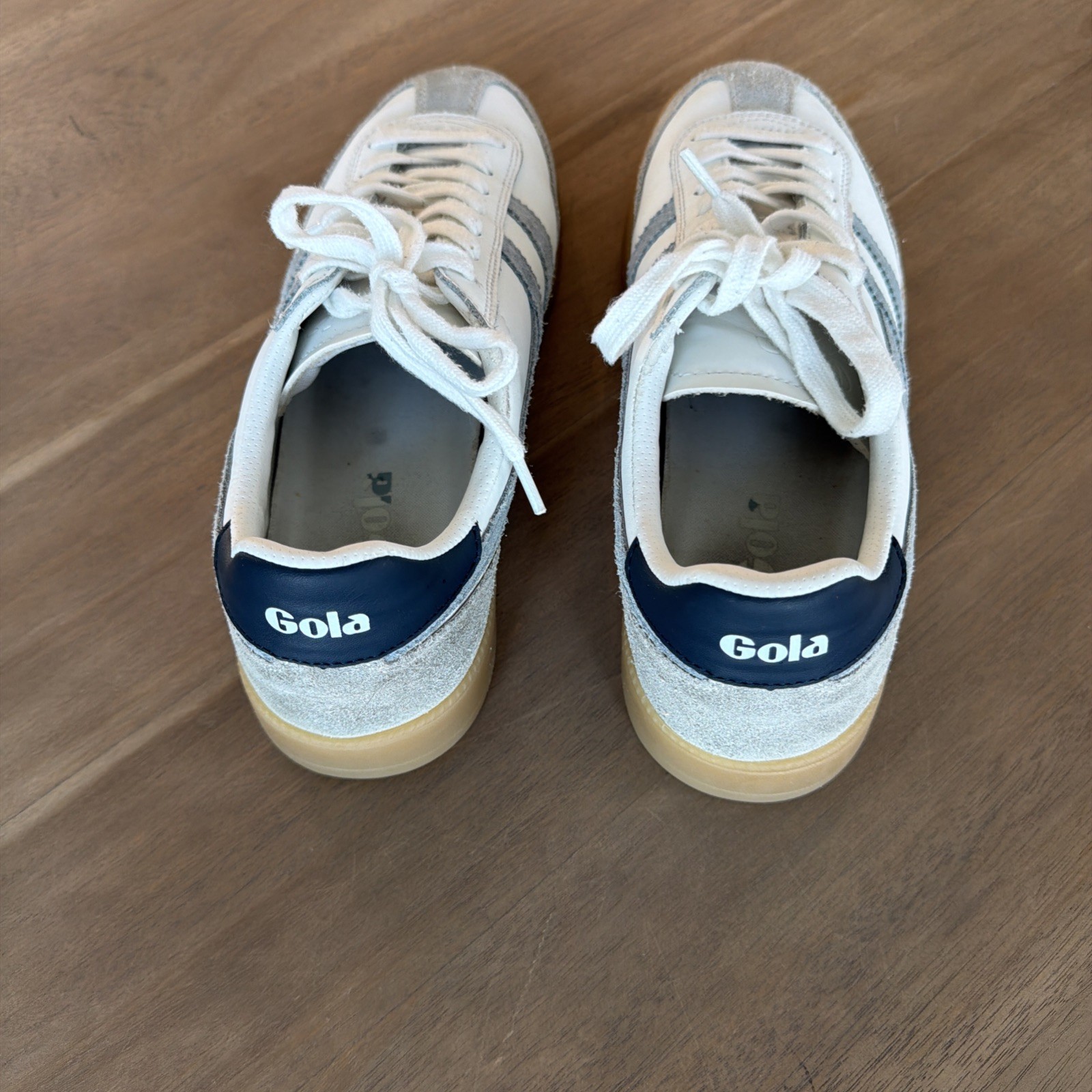 Gola Women’s Torpedo Leather White/ Light Blue Sneakers CLB622IE
