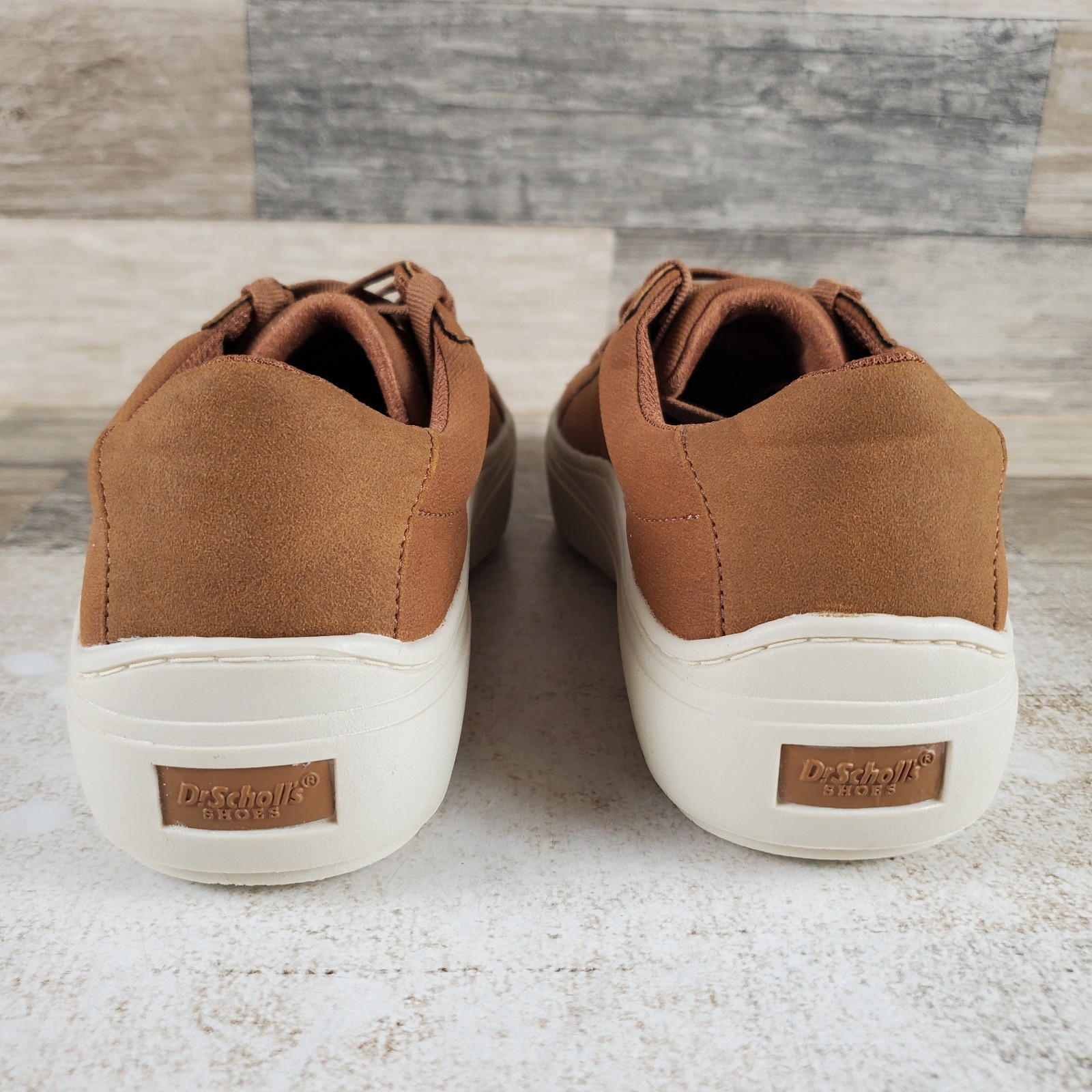 Dr Scholls Time Off Count Womens Oxford Shoes Sz 7.5 Honey Brown Sneakers