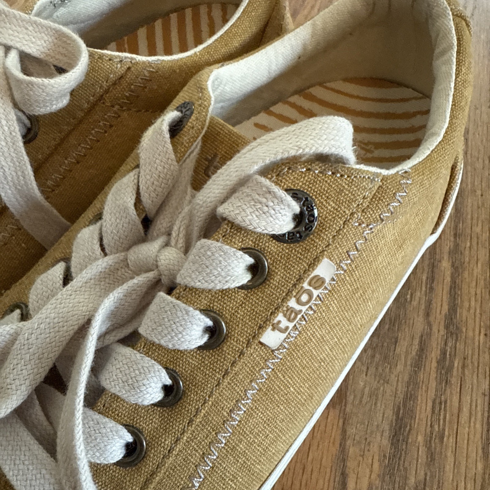 Taos Star Sneakers Golden Yellow Washed Canvas Worn Once-7
