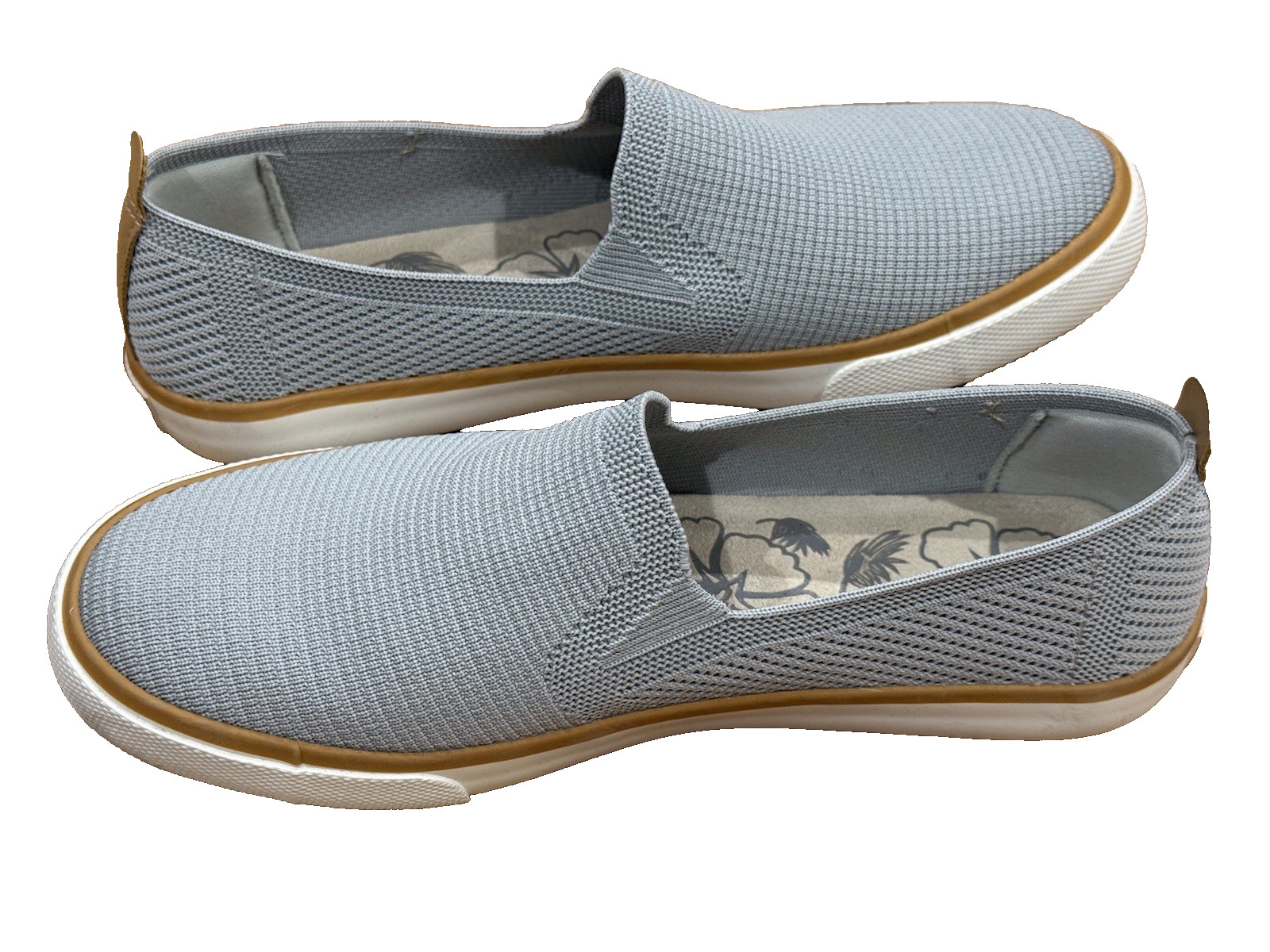 Tommy Bahamas Women’s Canvas Slip On Sneakers Gray/Brown Size 7.5 – Pre-owned