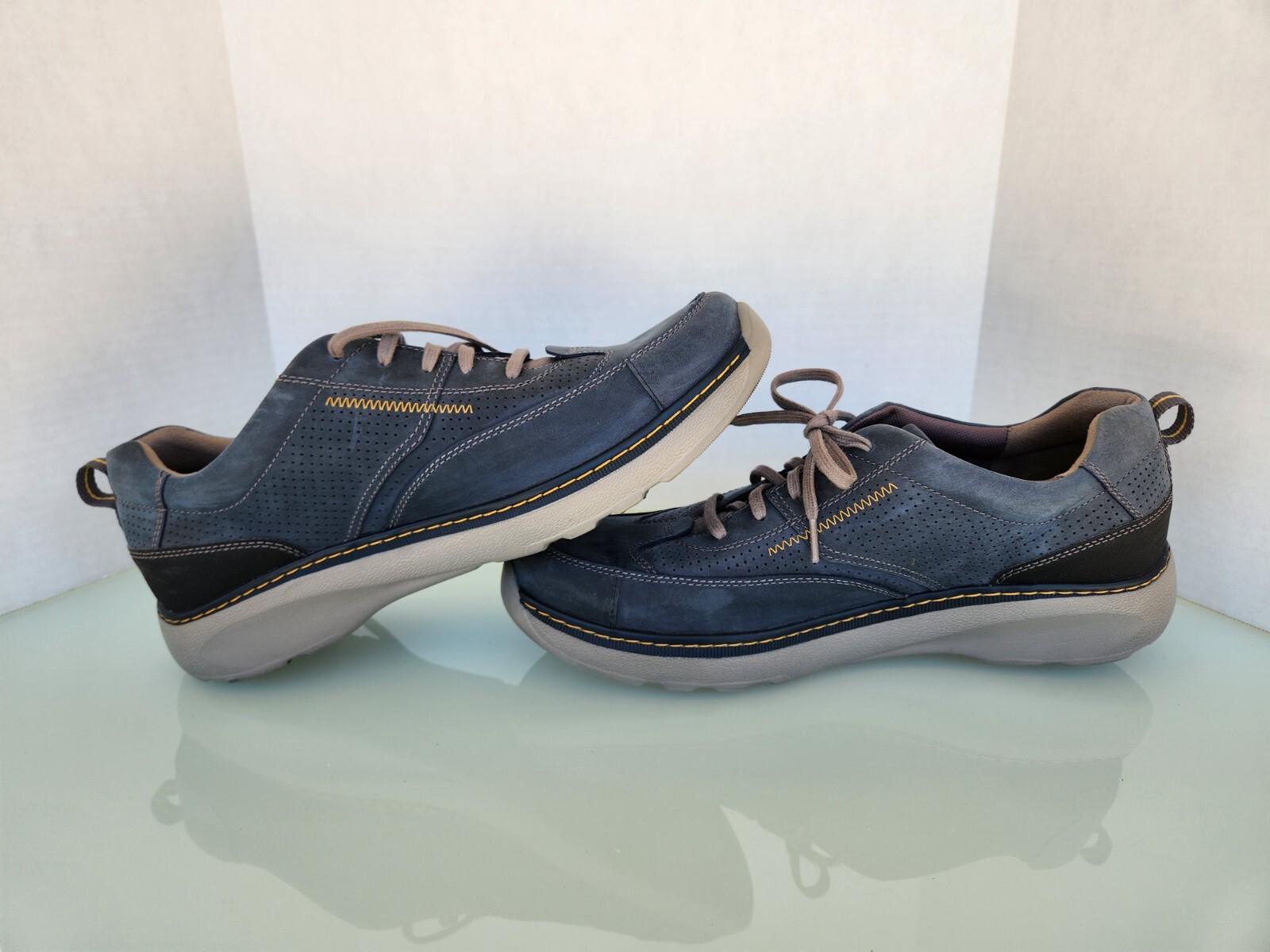 Clarks Charton Mix Navy Men’s Sneakers Shoes New Sz 15 M
