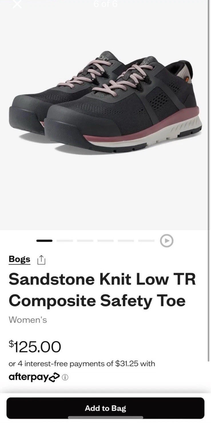 Bogs Sandstone Knit Low TR Composite Safety Toe women’s shoe size 9.5