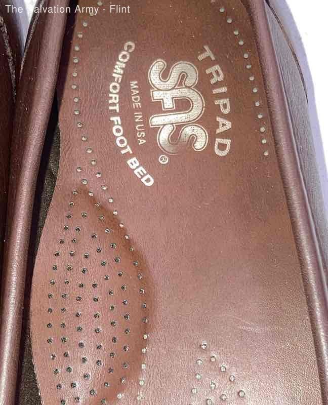 SAS Tripad Comfort Womens Brown Leather Moc Toe Slip-On Loafer Shoes Size 8.5 N