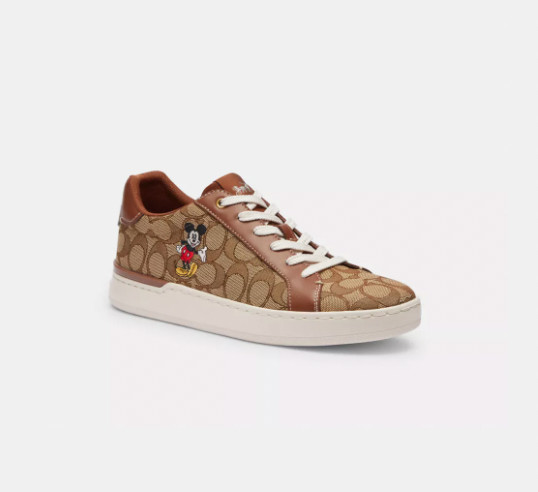 Disney x Coach Low Top Sneaker Mickey Mouse Signature Jacquard Women’s 7.5 CN431