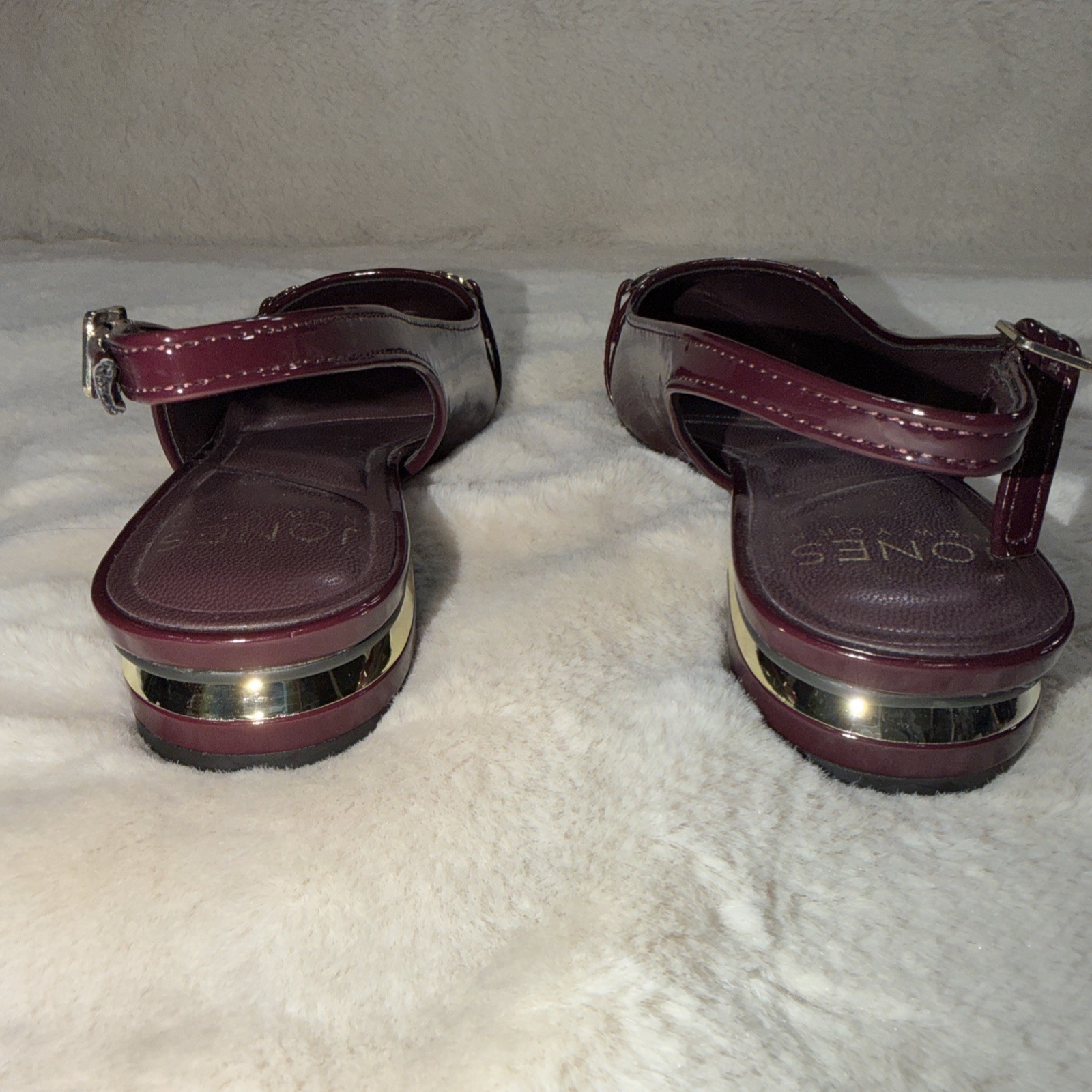Women’s Jones New York – Quaden Pointed Toe Slingback Flats Burgundy – 6M NWOB