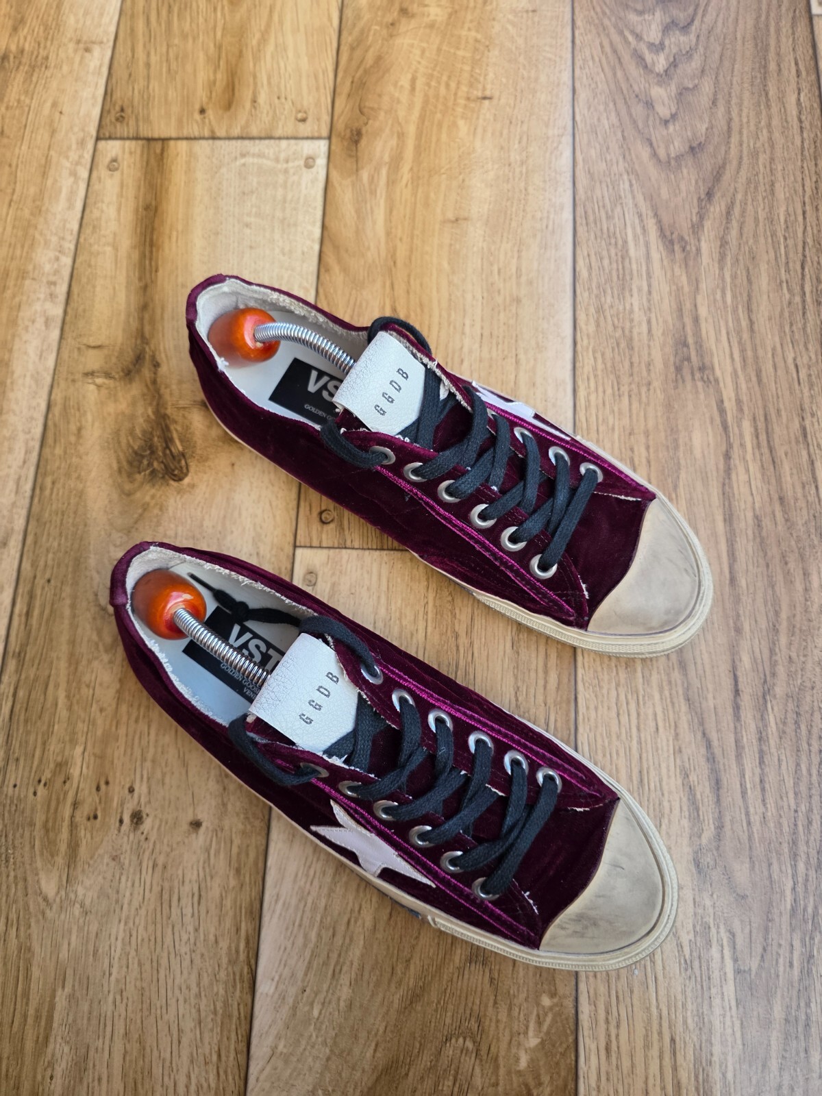 GOLDEN GOOSE VSTAR 2 DELUXE BRAND BURGUNDY SIZE 40 EU, 9.5 US, 7.5 UK