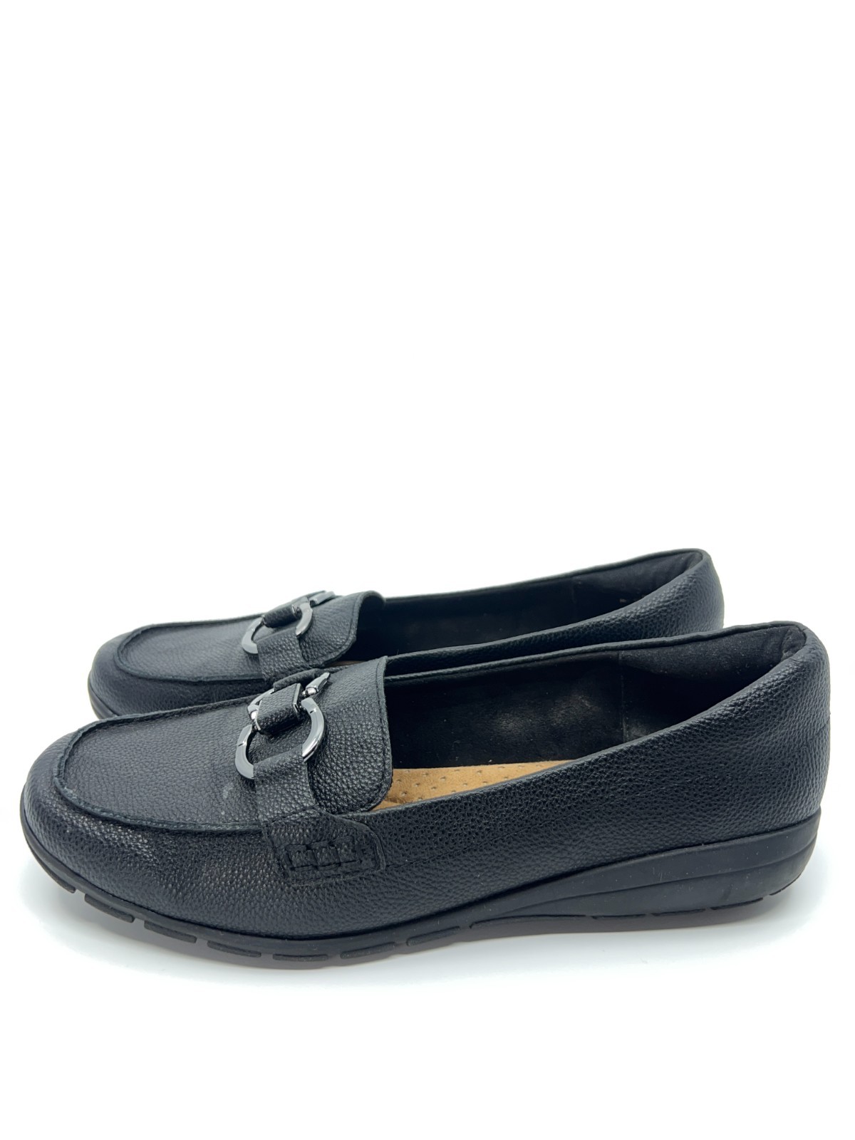 Easy Spirit Avienta3 Women’s 8.5 W Black Man Made Comfort Loafers