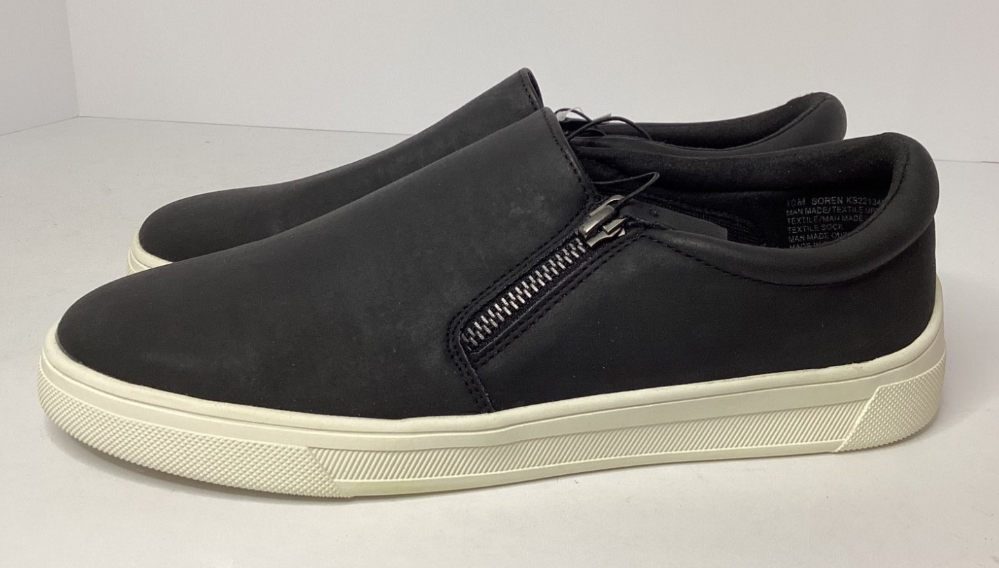 Kensie Soren Women’s Flexible Size Zip Sneaker Size 10 Black NIB