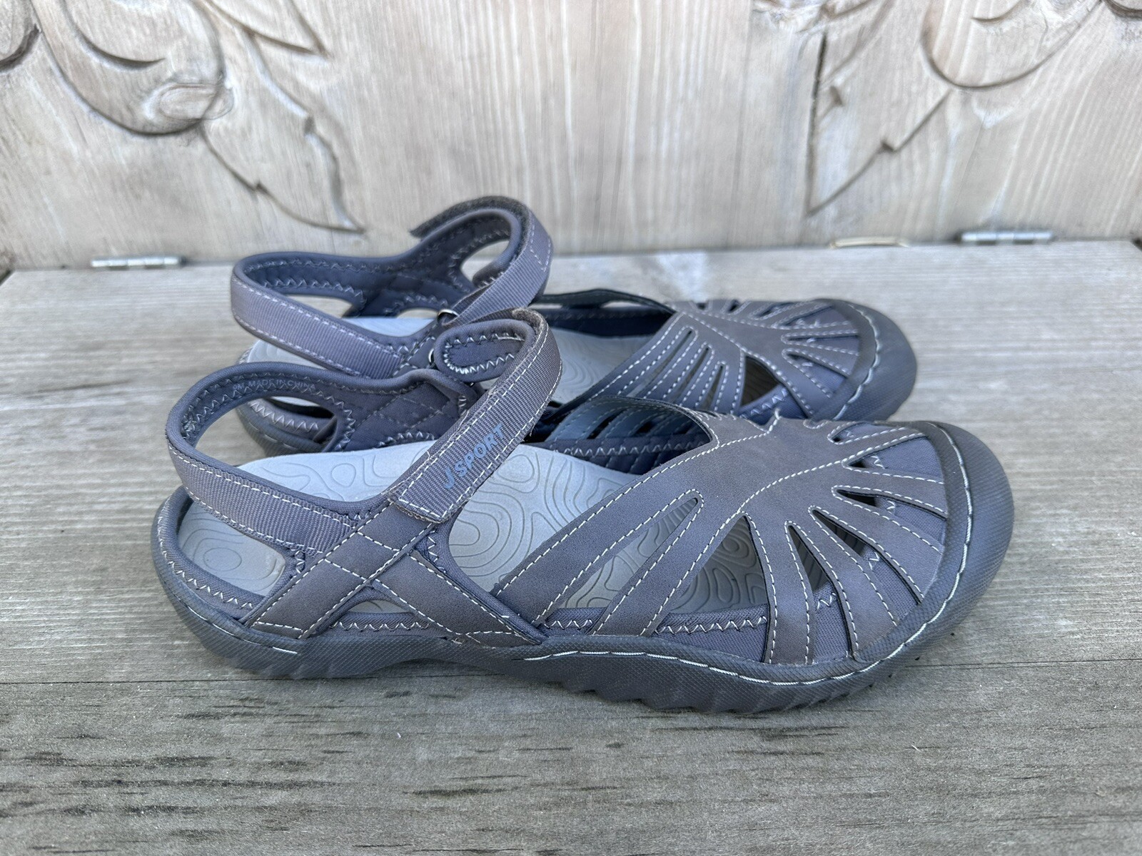 Jambu JSport Womens Mary Jane Shoe Gray Comfort Cute Sz 9