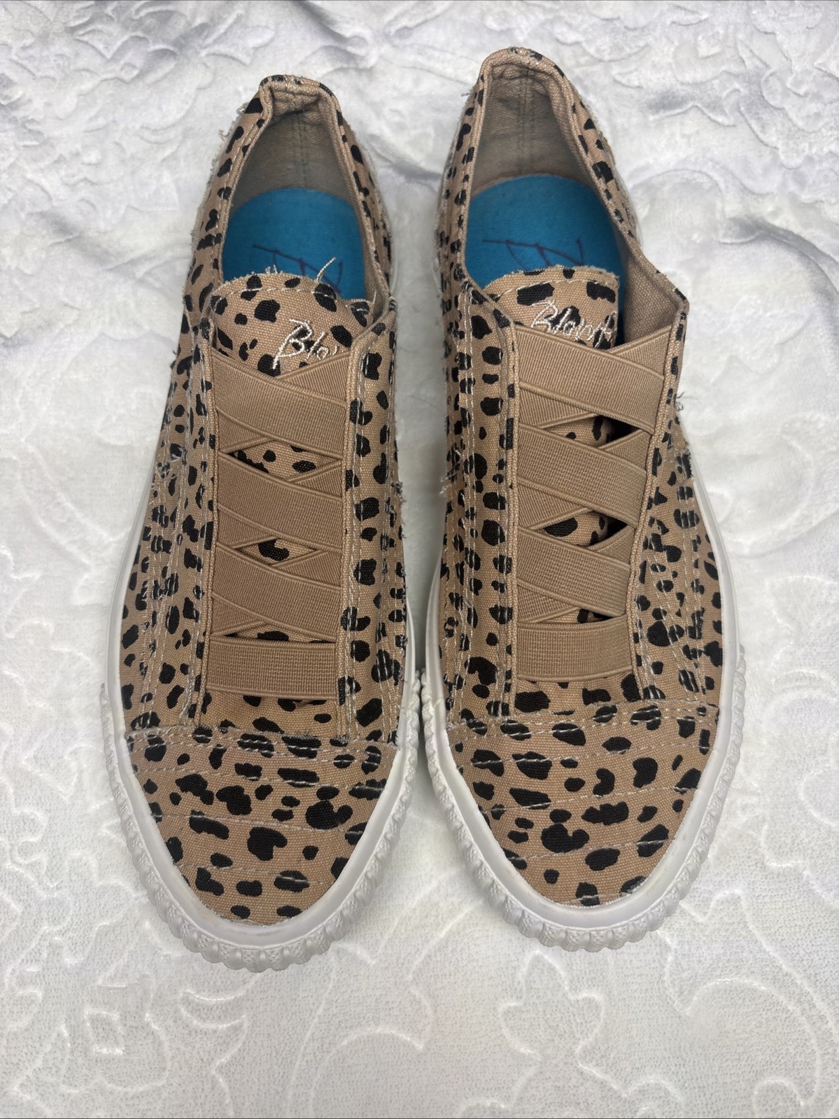 Blowfish Malibu Leopard Print Slip On Sneakers size 8.5