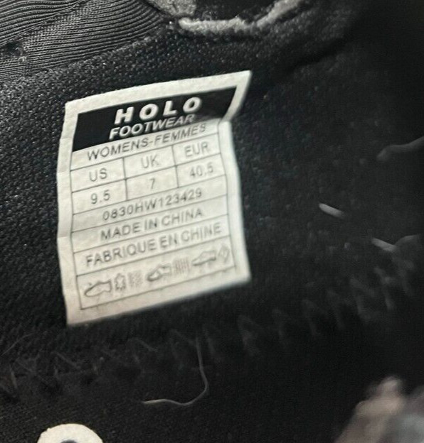 Holo Eco Shoes 9.5 Women’s Slip On Sneaker Suede Like Stretch Side sustainable