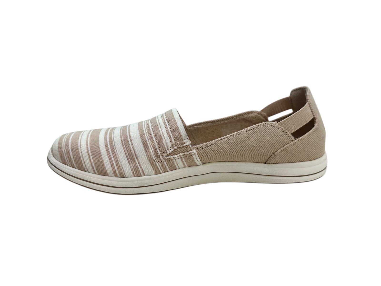 Clarks Women’s Shoes Beige Fabric Breeze Step II Loafers Size 10N