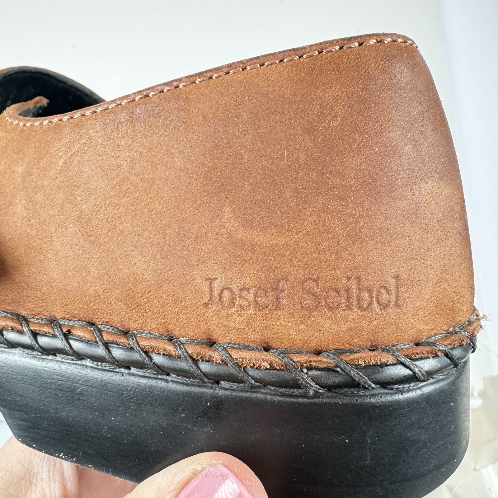 Josef Seibel Air Massage Mary Jane Ring-Buckle Shoes EU 40 US 9-9.5 Brown
