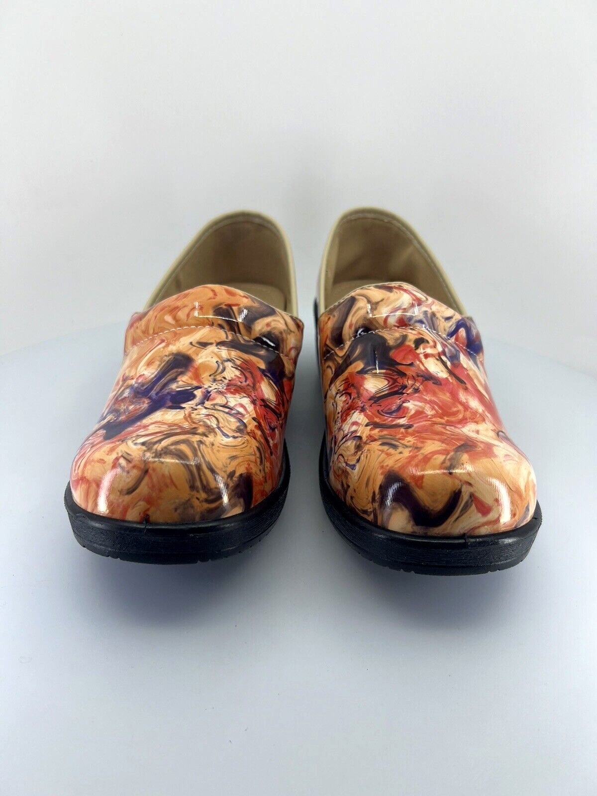Rasolli Nursing Clog Size 10 Multicolor Floral Lightweight Slip on Shoe