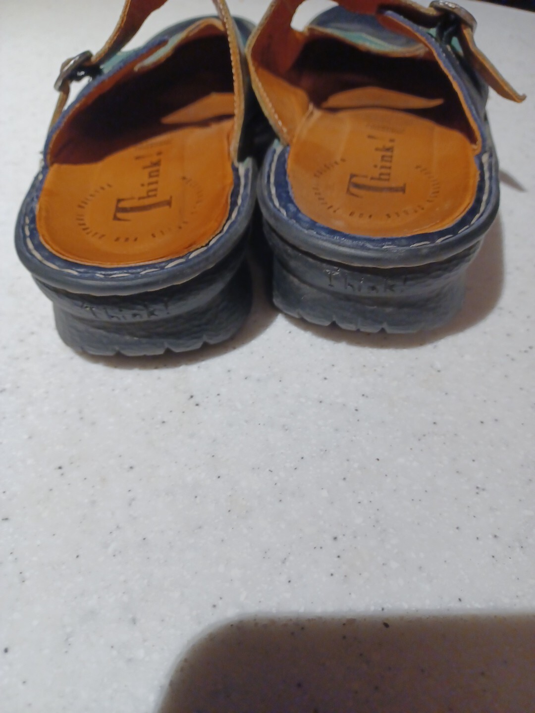 Think! Womens Leather Clogs Germany European Comfort Shoes EU 38 US 7 Lagenlook