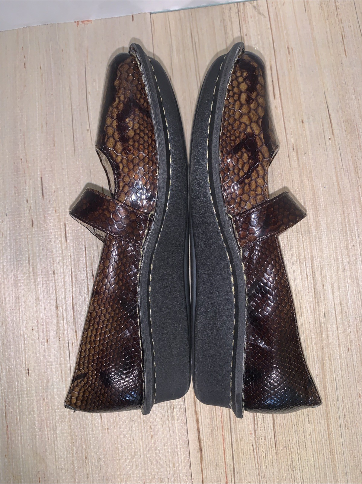 Algeria Women’s Size 9 US EU 40 Brown Snake Print Mary Jane Casual Shoes Comfort